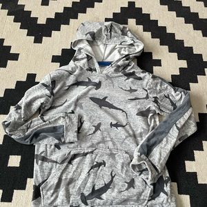 Kids size small 7/8 velvety shark hoody